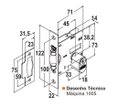 Ver imagem 2 de Fechadura Stam 1005 Rolete Pivotante Externa Quadrada Black