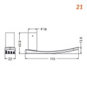 Ver imagem 2 de Fechadura Stam 803/21 Externa (G) Roseta Redonda Cromado