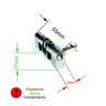 Cilindro 3f para Fechadura Brasil Monobloco Cromado 2 Chaves - 2
