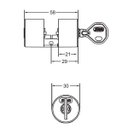 Ver imagem 2 de Cilindro Stam 1800/1803 Tetra Chave Cromado