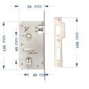 Ver imagem 3 de Fechadura Pado 817-45 Erich Externa Espelho Inox Broca 45mm