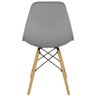 Kit 3 Cadeiras Charles Eames Eiffel Wood Design - Cinza - 5