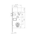 Ver imagem 2 de Fechadura União Mundial - Safira - Interna - Roseta Quadrada - Cromada
