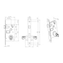 Ver imagem 3 de Fechadura União Mundial - Safira - Interna - Roseta Quadrada - Cromada