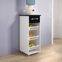 Ver imagem 1 de Fruteira Mini Croácia 1 Gaveta Chf Móveis Branco/Preto