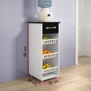 Ver imagem 2 de Fruteira Mini Croácia 1 Gaveta Chf Móveis Branco/Preto