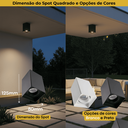 Ver imagem 6 de Kit 37 Spot de Sobrepor Quadrado C/ 37 Lâmpada Led Mr16 Gu10 - Preto - Branco Neutro - 127 220v