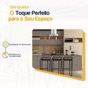 Ver imagem 3 de Kit 3 Banqueta Quadrada Preta para Balcão Ilha Cozinha Gourmet Bancada Piscina Bares Àrea de Lazer