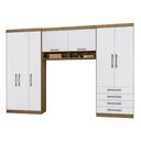 Ver imagem 3 de Quarto Modulado Queen com Guarda-roupas e Maleiro Paris Luciane Móveis