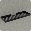 Ver imagem 4 de Suporte Porta Shampoo Prateleira Preto Fosco De Parede Plus