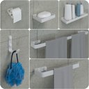 Ver imagem 1 de Kit Acessórios Para Banheiro Branco 6 Peças