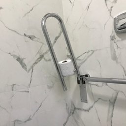 Barra de Apoio Para Sanitário Articulada Com Papeleira - 3