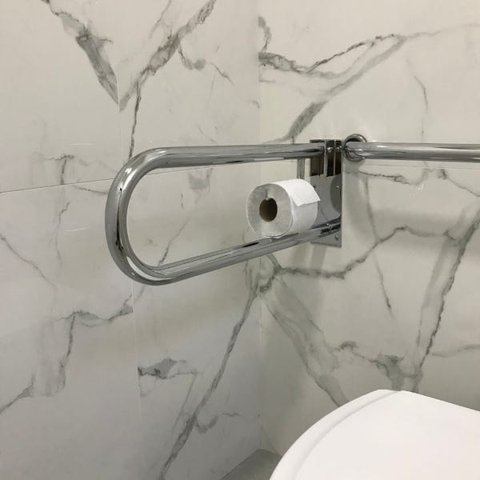 Barra de Apoio Para Sanitário Articulada Com Papeleira