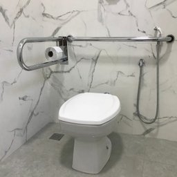 Barra de Apoio Para Sanitário Articulada Com Papeleira - 4