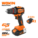 Ver imagem 3 de Parafusadeira Furadeira 20V Li-Ion Brushless c/ 1 Bateria 220V - Wokin