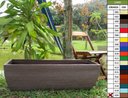 Ver imagem 6 de Kit 2 Vaso Planta 100x30 Jardineira Floreira Polietileno BGPLASTICOS MARROM CHOCOLATE 020