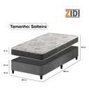 Ver imagem 4 de Cama Box Solteiro Cinza + Colchão Espuma D33 Ortopédico Zidi San Francisco 88x188x54cm