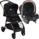 Ver imagem 1 de Carrinho de Bebe com Bebe Conforto Burigotto Lui Preto Cobre