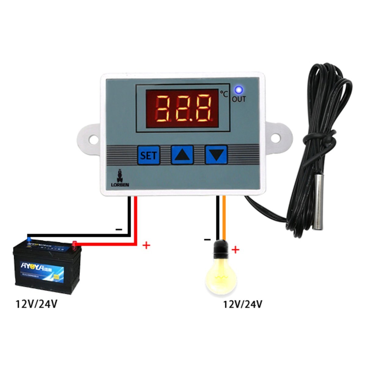 Controlador de Temperatura Digital Lorben Termostato Bivolt - 6
