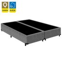 Ver imagem 2 de Cama Box Queen Bipartido Suede Mega Cama Cinza