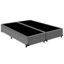 Ver imagem 1 de Cama Box Queen Bipartido Suede Mega Cama Cinza