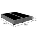 Ver imagem 3 de Cama Box Queen Bipartido Suede Mega Cama Cinza