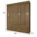 Ver imagem 4 de Guarda-Roupa Casal 5 Portas 1 Gaveta Salvador Mapi Móveis