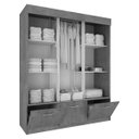 Ver imagem 2 de Guarda-Roupa Casal 5 Portas 1 Gaveta Salvador Mapi Móveis