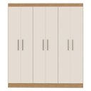 Ver imagem 2 de Guarda Roupa Casal Ipé 6 Portas Freijó Off White Fosco - Kits Paraná