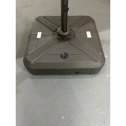 Ombrelone Quadrado 3x3 em Alumínio Bege com Base Piscina e Jardim - 10