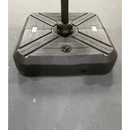 Ombrelone Quadrado 3x3 em Alumínio Bege com Base Piscina e Jardim - 9