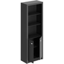 Ver imagem 2 de Estante Armário Alta Livreiro Multiuso Office 2 Portas Preto