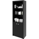 Ver imagem 1 de Estante Armário Alta Livreiro Multiuso Office 2 Portas Preto