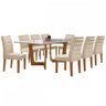 Mesa de Jantar 8 Lugares Nápoles/Genova com Vidro Cinamomo/Off White/Bege - Cel Móveis - 2