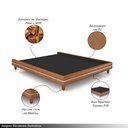 Ver imagem 3 de Cama Avulsa para Colchão Casal Torres Pés em Madeira Pu Caramelo G91 - Gran Belo