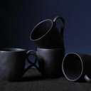 Ver imagem 2 de Conjunto com 4 Canecas Orgânico Preto Matte 273Ml