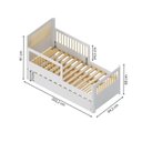 Ver imagem 5 de Bicama Solteiro Infantil Reversível LED com Rattan Grade em Palito Wave Casatema MadeiraOriginals Branco