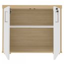 Ver imagem 3 de Armário para Escritório Tamburato 2 Portas Carvalho/branco - Artany Móveis