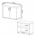 Ver imagem 4 de Armário para Escritório Tamburato 2 Portas Carvalho/branco - Artany Móveis