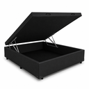 Ver imagem 2 de Cama Box Baú Casal 138 Preto com Colchão Little Angel Mola Superlastic