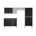 Ver imagem 2 de Cozinha Completa Compacta xangai Plus Multimóveis Branco/Preto