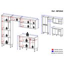 Ver imagem 4 de Cozinha Completa Compacta xangai Plus Multimóveis Branco/Preto