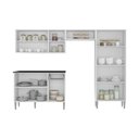 Ver imagem 5 de Cozinha Completa Compacta xangai Plus Multimóveis Branco/Preto
