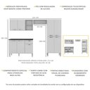 Ver imagem 3 de Cozinha Completa Compacta Xangai Plus Multimóveis Branco
