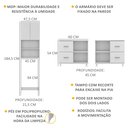 Ver imagem 3 de Conjunto Kit de Banheiro com Gabinete e Armário Multimóveis Branco