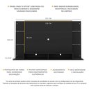 Ver imagem 4 de Painel para TV até 60 Polegadas com Nicho - Preto