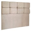 Ver imagem 1 de Cabeceira Casal 140cm Nina Suede Bege Slk Decor Cabeceira Nina