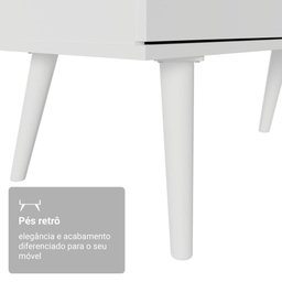 Escrivaninha em L Mesa para Computador Gamer 3 Gavetas Branco Lisboa Madesa - 8