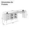 Escrivaninha em L Mesa para Computador Gamer 3 Gavetas Branco Lisboa Madesa - 4