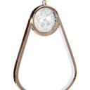 Ver imagem 3 de Luminária de Teto Pendente Oval de Cristal Dourado Led Integrado 3w 3000k